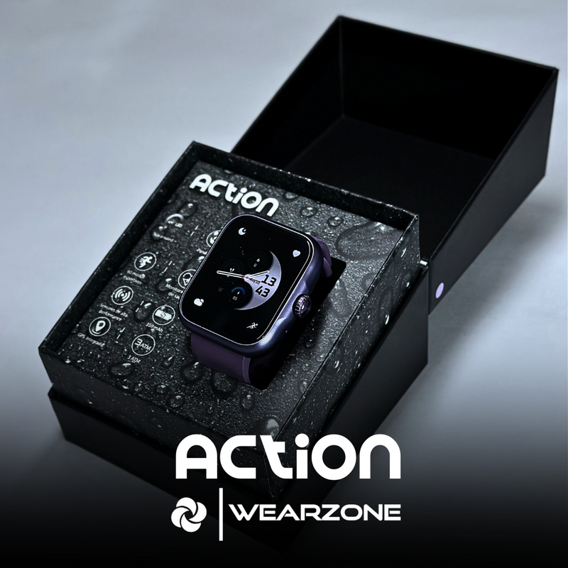 ACTION WEARZONE | Smartwatch Esportivo | A PROVA D'ÁGUA, GPS integrado e 7 Dias de Bateria