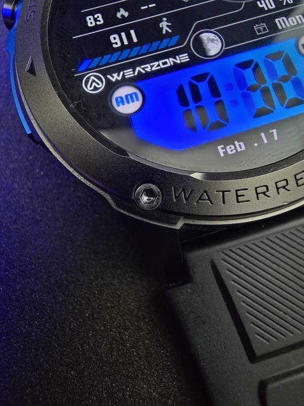 Smartwatch Brave Wearzone – Resistência Militar/5ATM Aprova de água do mar/ GPS Duplo e 170 Modos Esportivos