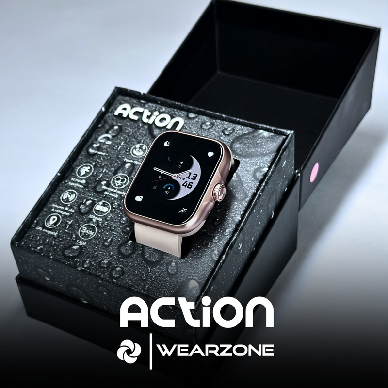 ACTION WEARZONE | Smartwatch Esportivo | A PROVA D'ÁGUA, GPS integrado e 7 Dias de Bateria