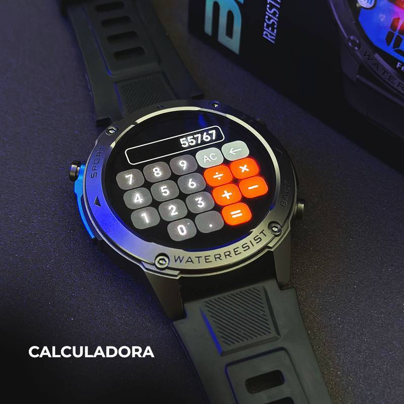 Smartwatch Brave Wearzone – Resistência Militar/5ATM Aprova de água do mar/ GPS Duplo e 170 Modos Esportivos