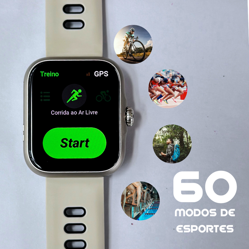 ACTION WEARZONE | Smartwatch Esportivo | A PROVA D'ÁGUA, GPS integrado e 7 Dias de Bateria