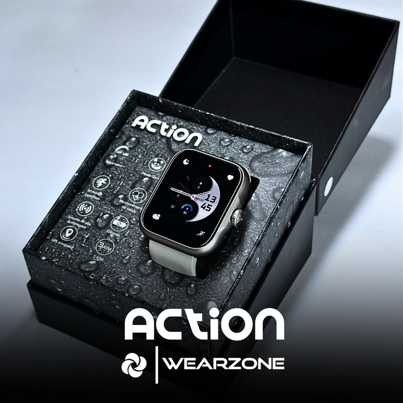 ACTION WEARZONE | Smartwatch Esportivo | A PROVA D'ÁGUA, GPS integrado e 7 Dias de Bateria