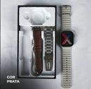 KIT WS-79 ULTRA 2 | Kit 3 pulseiras | Pulseira de Couro e Metal | Segunda geração