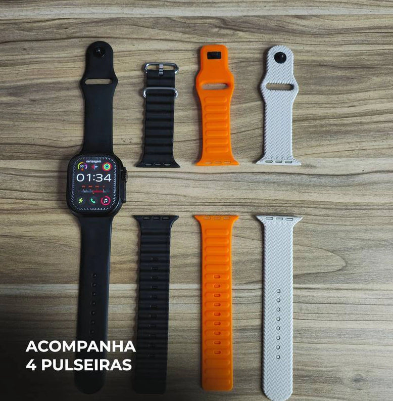 Kit Smartwatch N10 Ultra 49mm | 4 Pulseiras