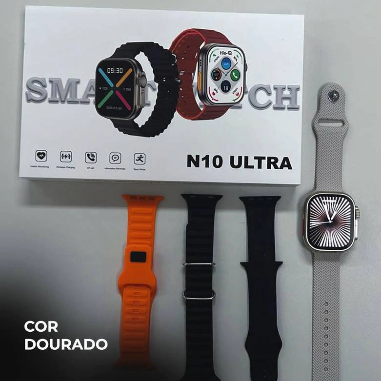 Kit Smartwatch N10 Ultra 49mm | 4 Pulseiras