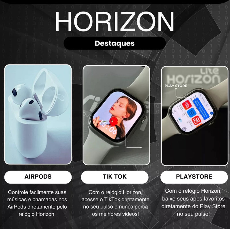 Horizon Lite + 4G Câmera Rotativa | Celular de Pulso Slim