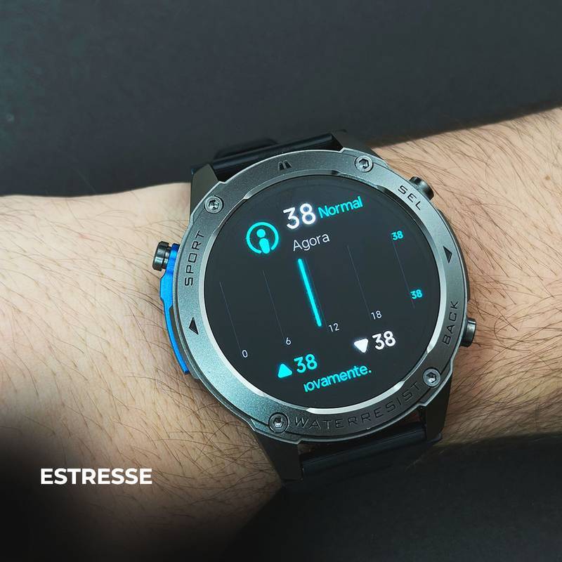 Smartwatch Brave Wearzone – Resistência Militar/5ATM Aprova de água do mar/ GPS Duplo e 170 Modos Esportivos